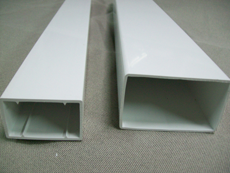 PVC rectangular tube.