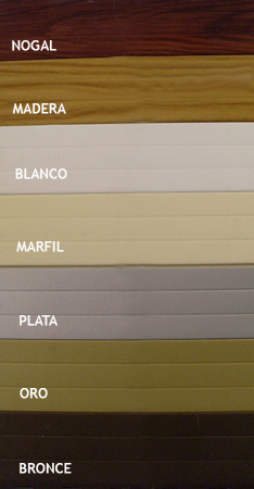 Flat aluminum roller shutter slat range of colours.