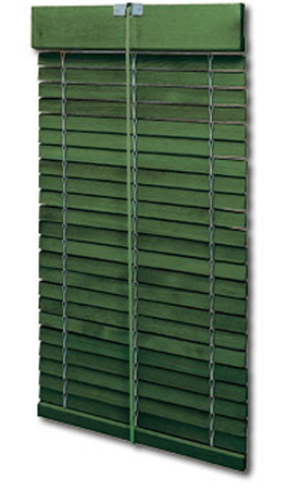Exterior venetian blind made in different wood colours.