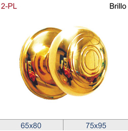 Brass door knob available in different sizes.