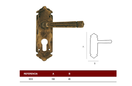 Small lever handles for exterior doors.