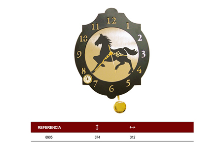 Horse silhouette decorative clock 