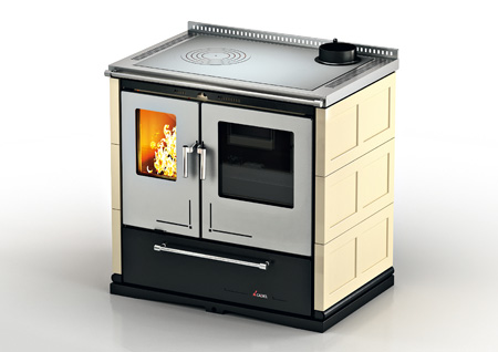 Wood burning stove cooker.