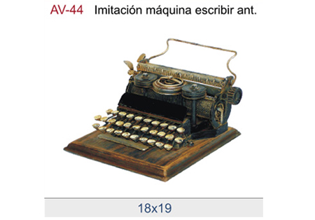 Maquina de escribir de estilo rústico.