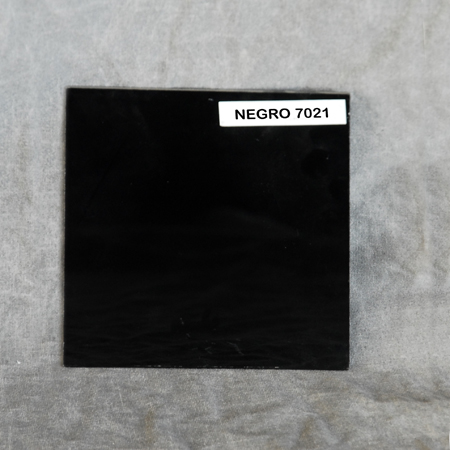 Vidrio decorativo lacobel en color negro 7021.