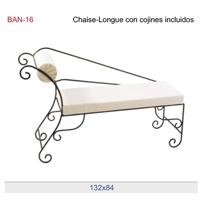 Chaise-longue elegante, sencilla y cmoda para dormitorios.