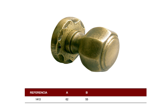 Round brass door knobs.