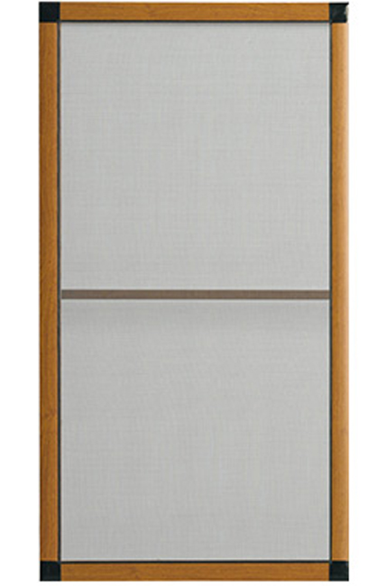 Insect screen with sliding frame available in different finishes.